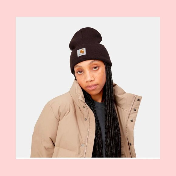 Carharrt WIP Acrylic Watch Hat, Dark Umber (Dark Brown), One Size - Picture 3 of 3